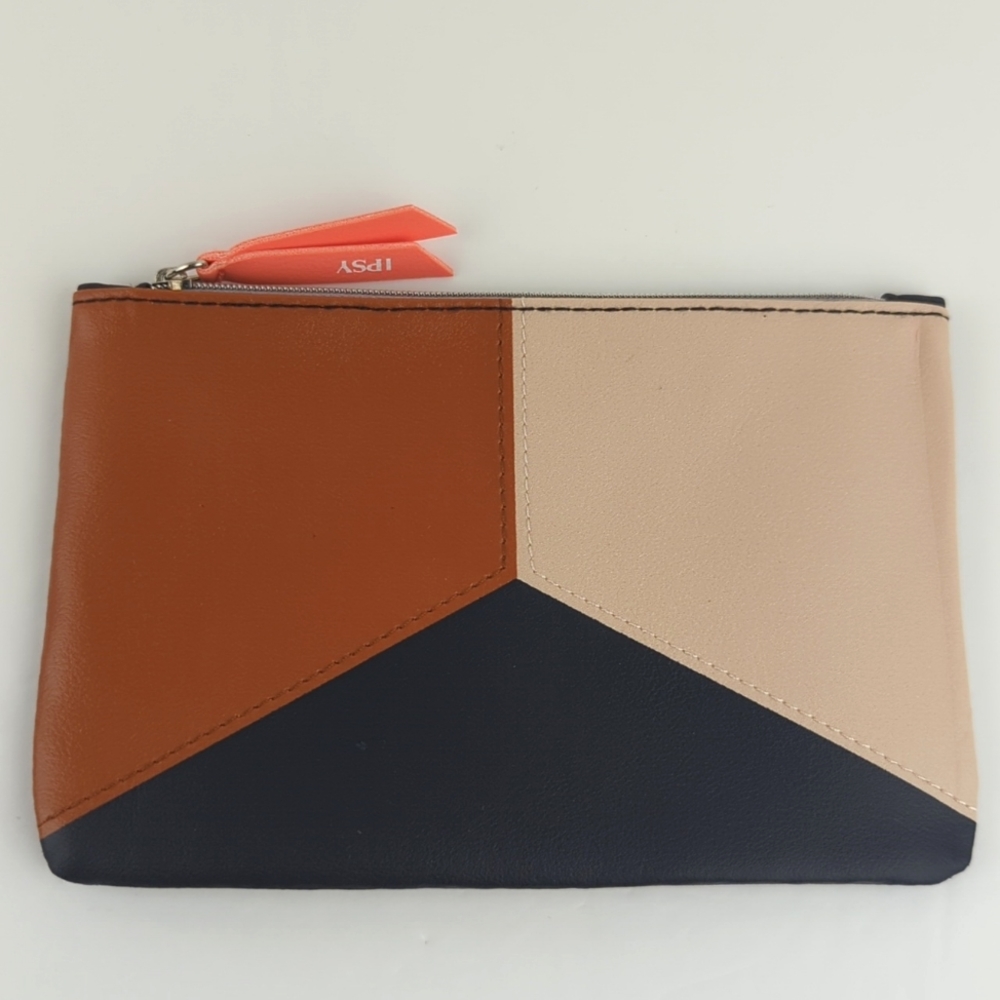 Ipsy Color Block Cosmetics Makeup Bag Pouch 7"x4.5"